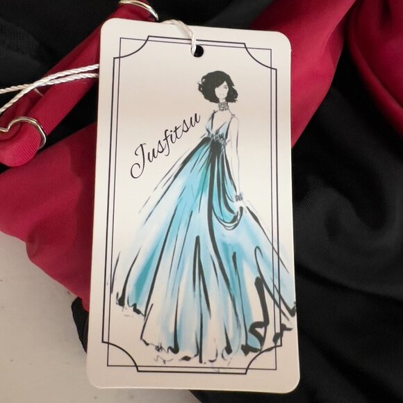 Jusfitsu Black & Red Wrap Style One-Piece Swimsuit – Size XL - Picture 8 of 9